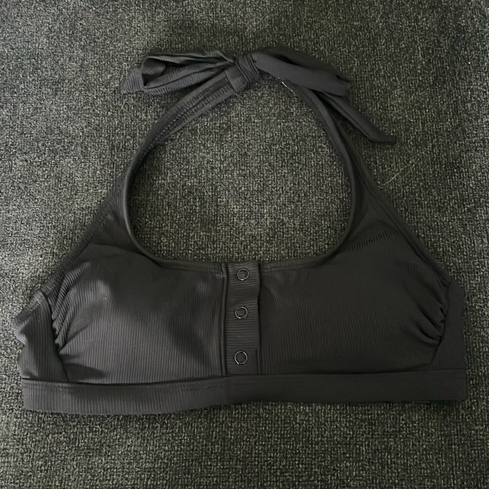 Black tie bikini top